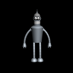 jits_bender3 3D character model of Bender from Futurama created in 3DS Max